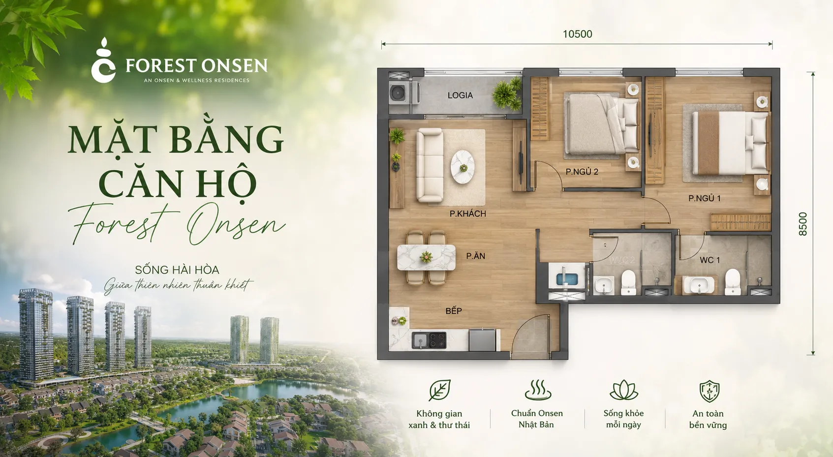 Mặt Bằng Forest Onsen Eco Retreat Long An: Chi Tiết Từng Loại Căn Và Kết Cấu Tầng 2026