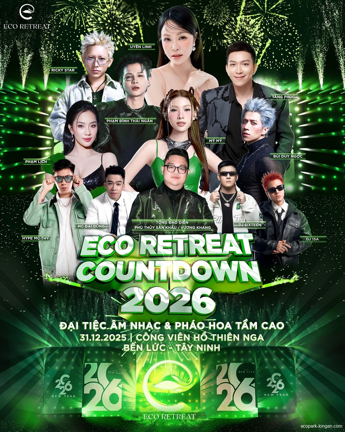 Eco Retreat Countdown 2026: Đại tiệc âm nhạc & Pháo hoa tầm cao rực rỡ