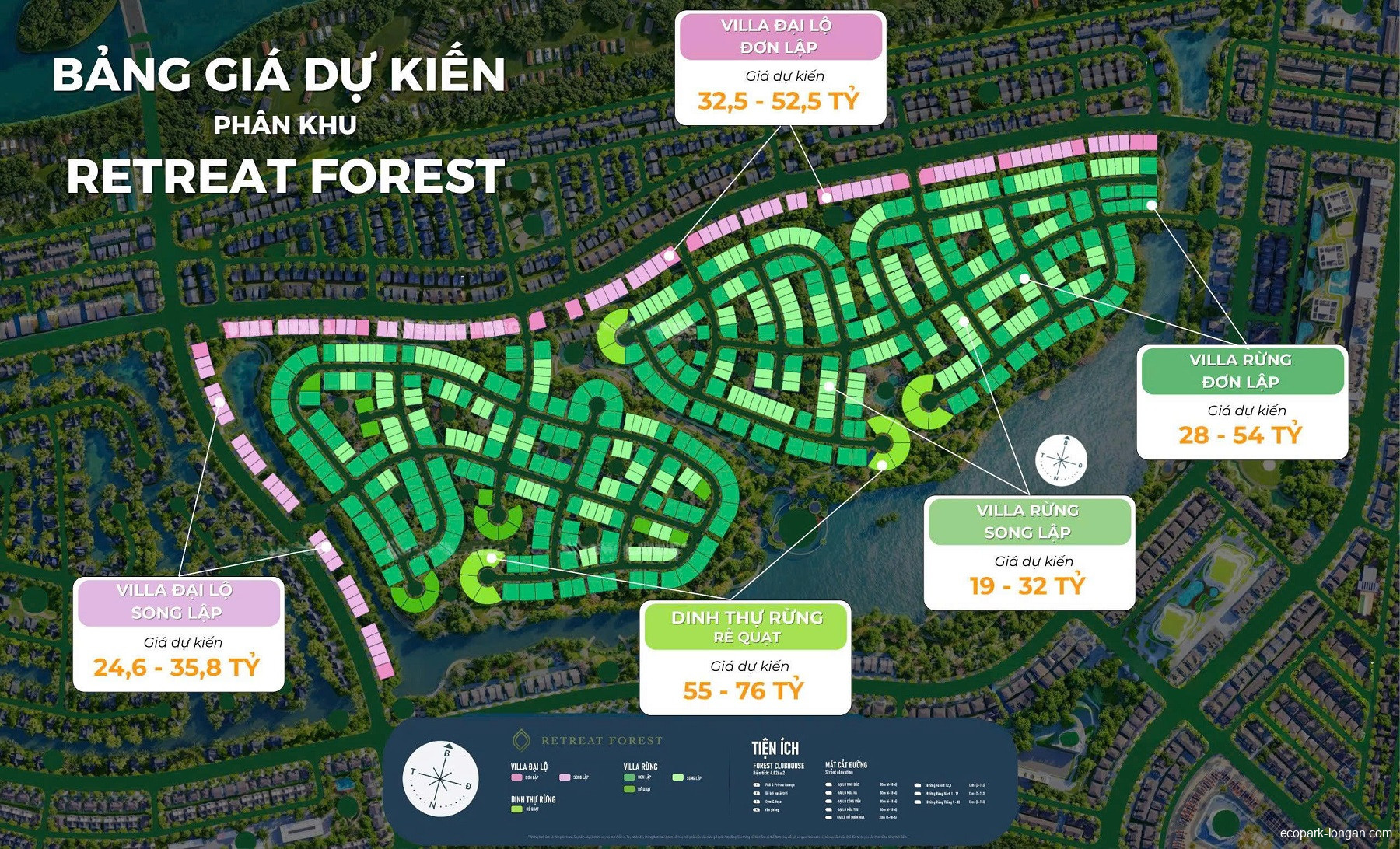Giá bán Retreat Forest dự án Eco Retreat | Chi tiết từ CĐT
