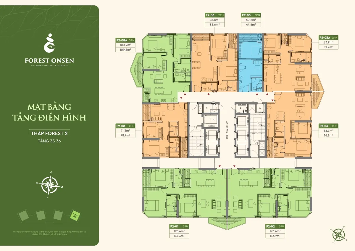 mặt bằng tầng 35 36 tháp f2 forest onsen eco retreat long an