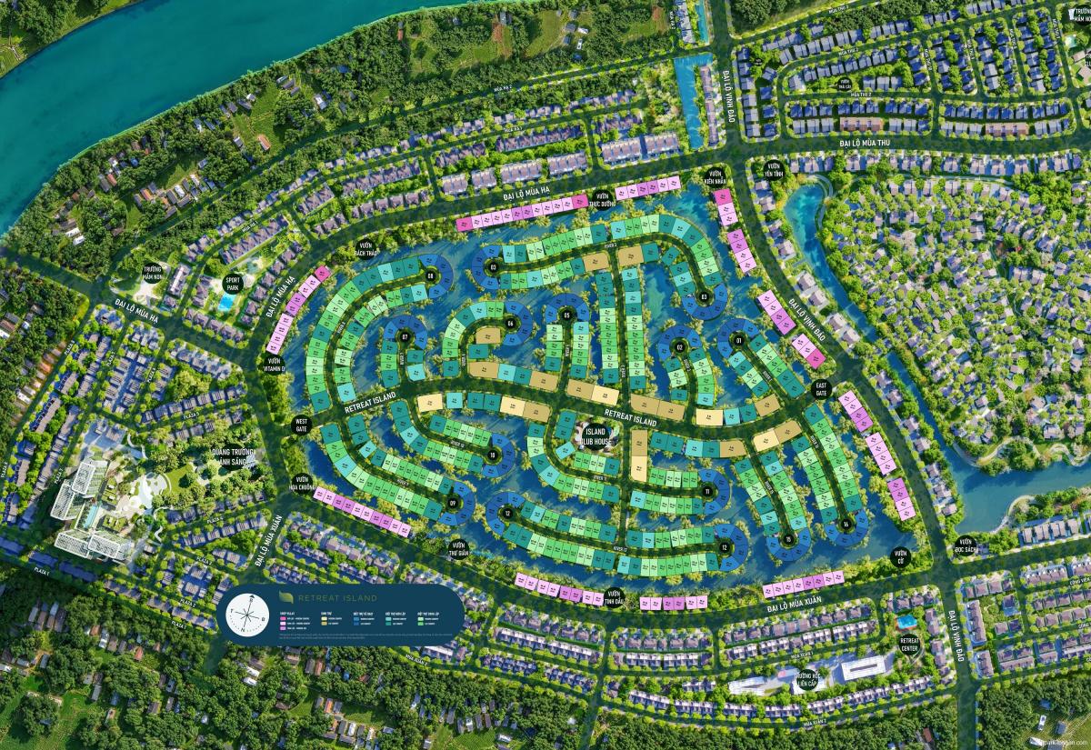Mặt bằng biệt thự đảo Eco Retreat | Full layout chi tiết