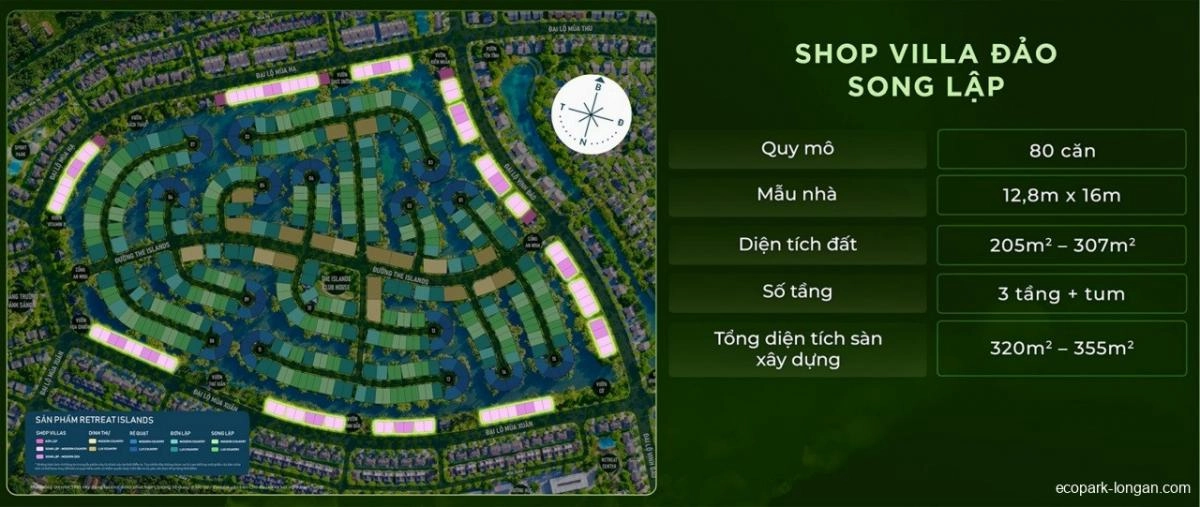 Mặt bằng biệt thự đảo Eco Retreat | Full layout chi tiết