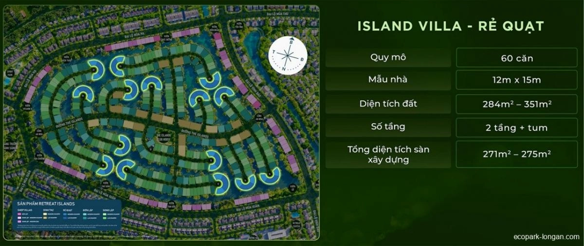 Mặt bằng biệt thự đảo Eco Retreat | Full layout chi tiết