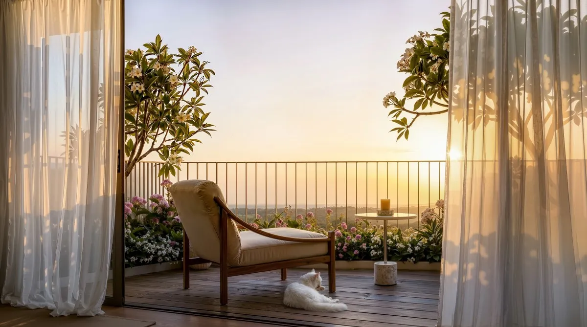 phối cảnh phòng ngủ master bedroom căn hộ forest onsen eco retreat long an