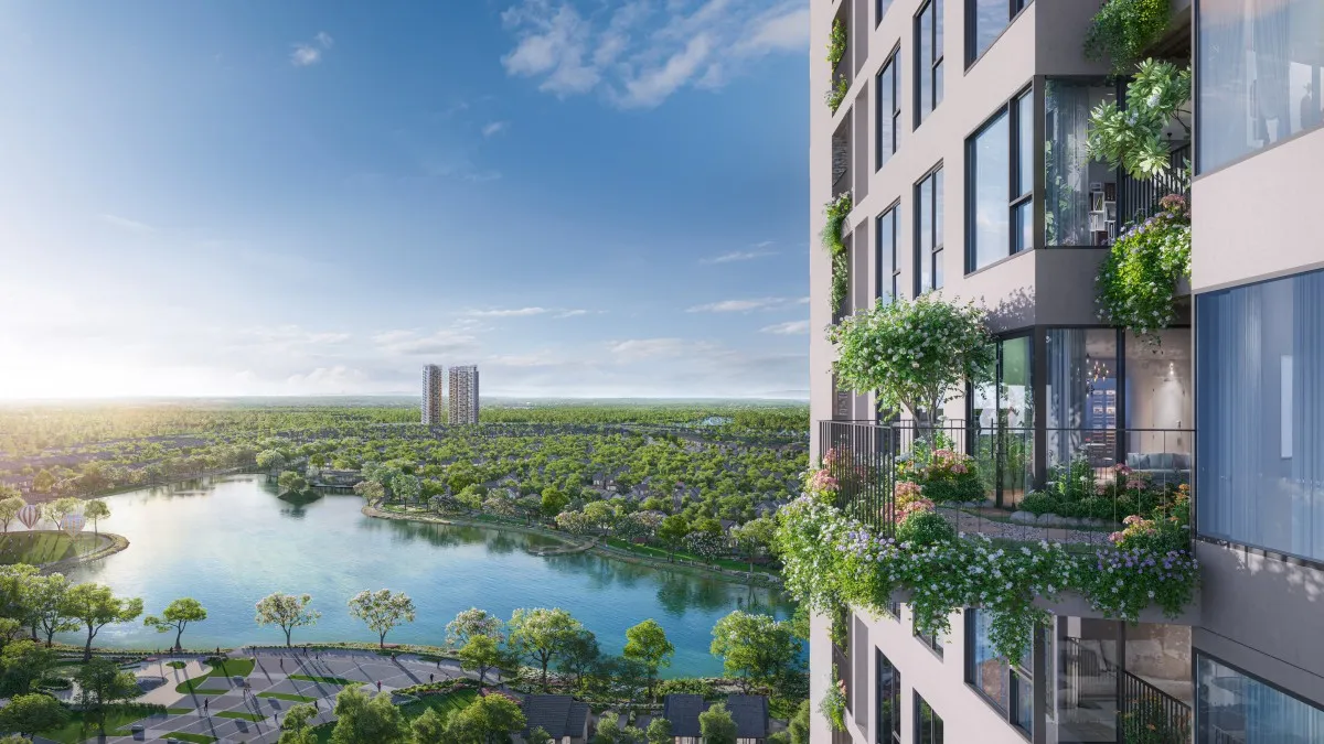 yoga studio forest onsen eco retreat long an sàn gỗ cửa kính nhìn ra rừng xanh
