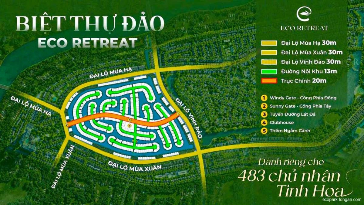 Mặt bằng biệt thự đảo Eco Retreat | Full layout chi tiết