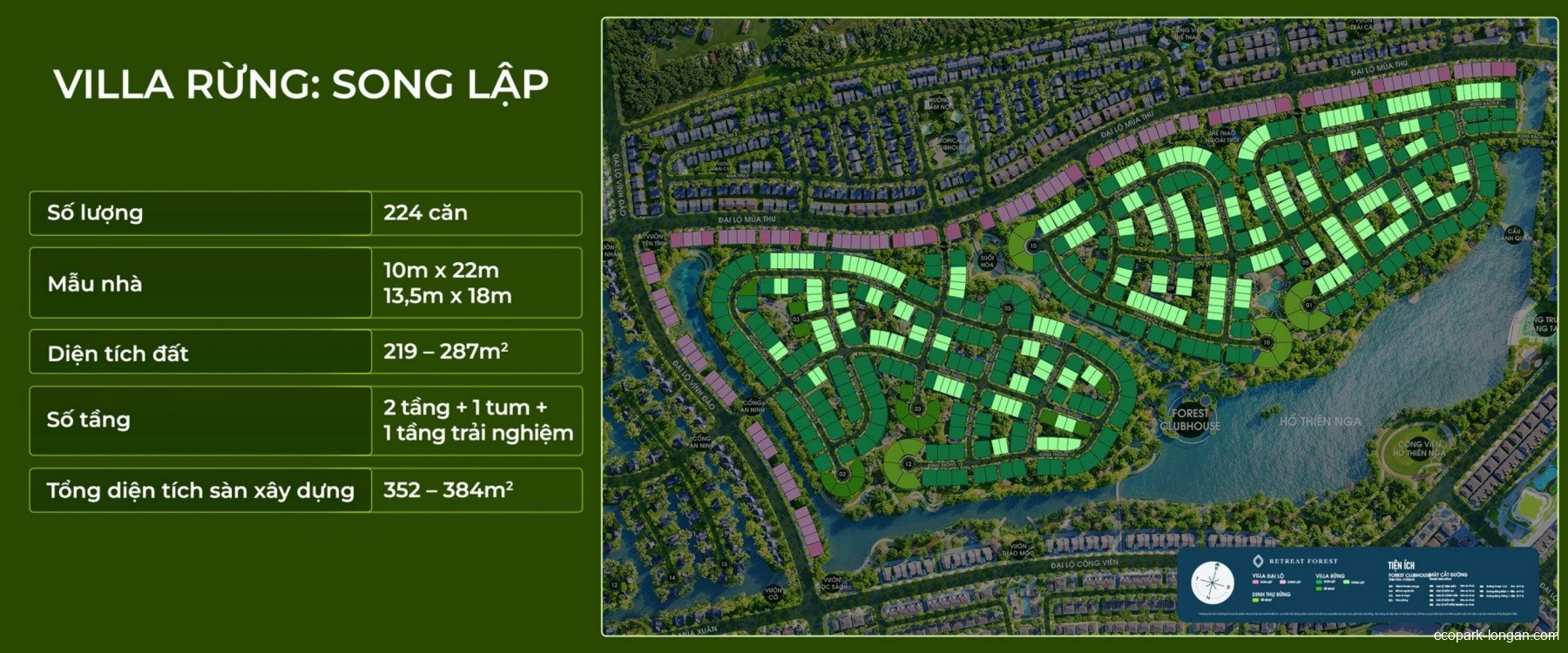 Mặt bằng Retreat Island dự án Eco Retreat | Full layout chi tiết