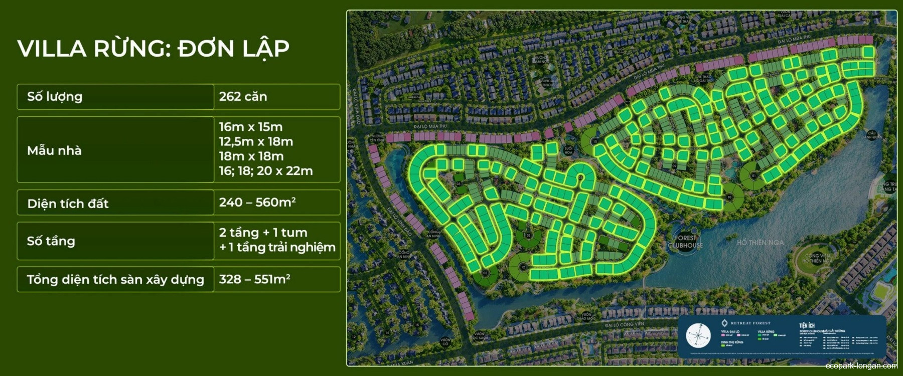 Mặt bằng Retreat Island dự án Eco Retreat | Full layout chi tiết