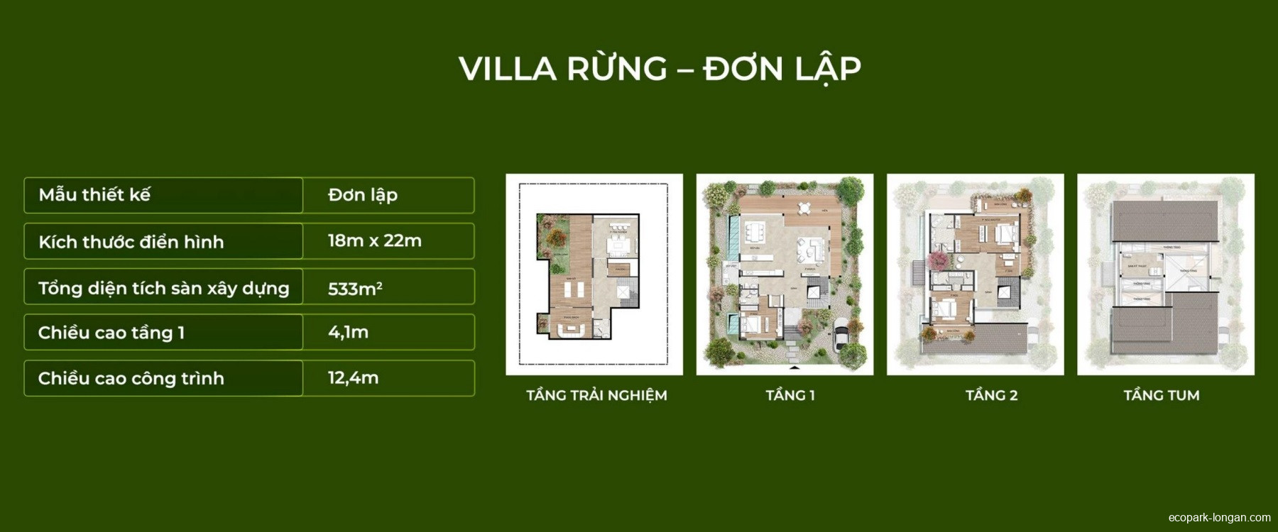 Mặt bằng Retreat Island dự án Eco Retreat | Full layout chi tiết
