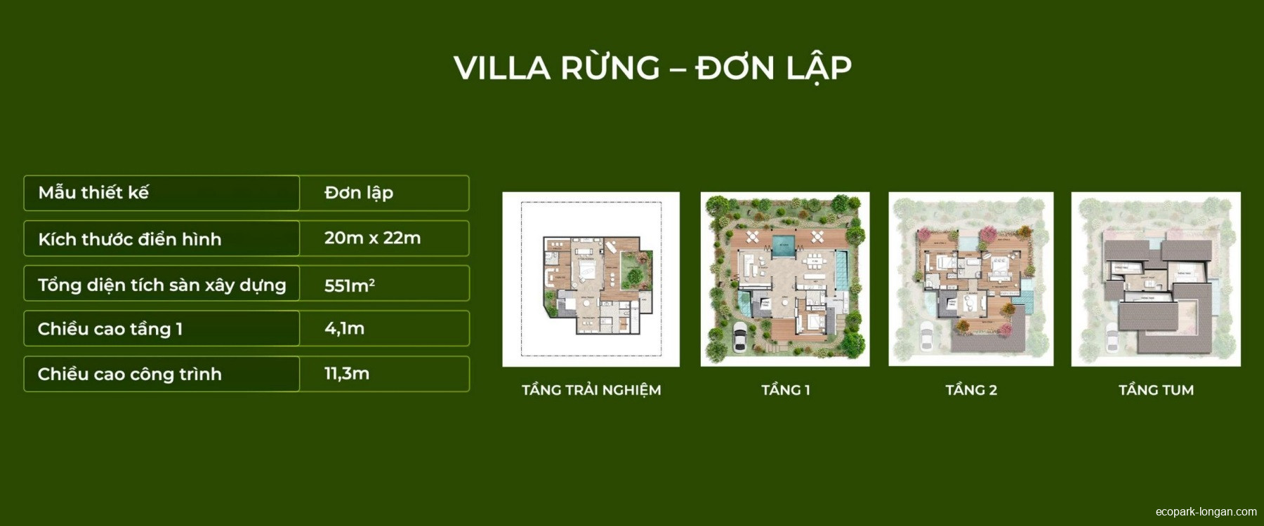 Mặt bằng Retreat Island dự án Eco Retreat | Full layout chi tiết