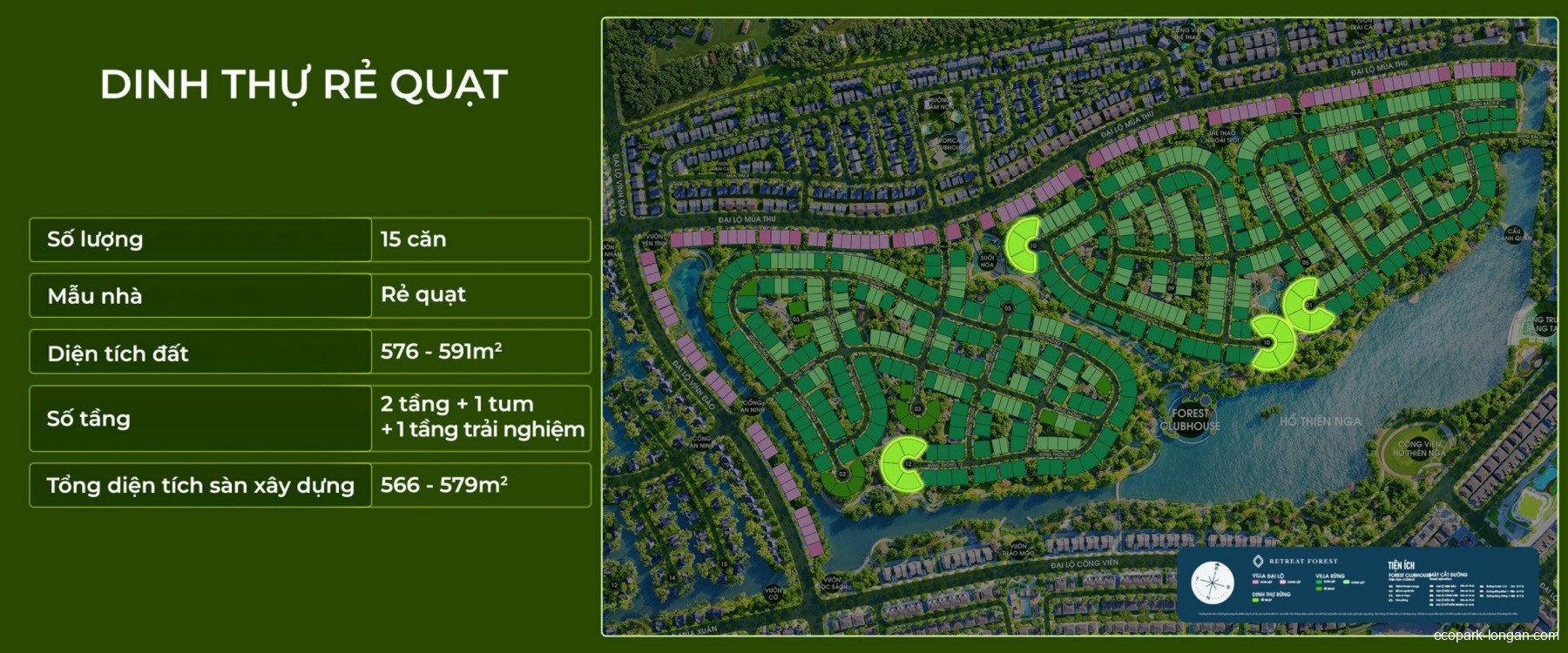 Mặt bằng Retreat Island dự án Eco Retreat | Full layout chi tiết